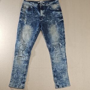 S2 Black Premium Stylish Blue Skinny Jeans for Men Size 34